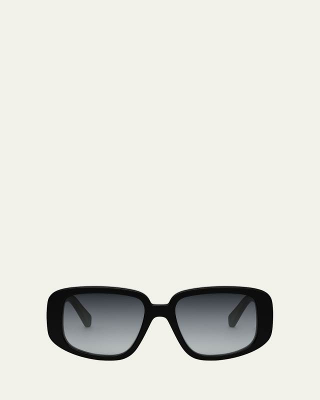 Bold 3 Dots Acetate Shield Sunglasses
